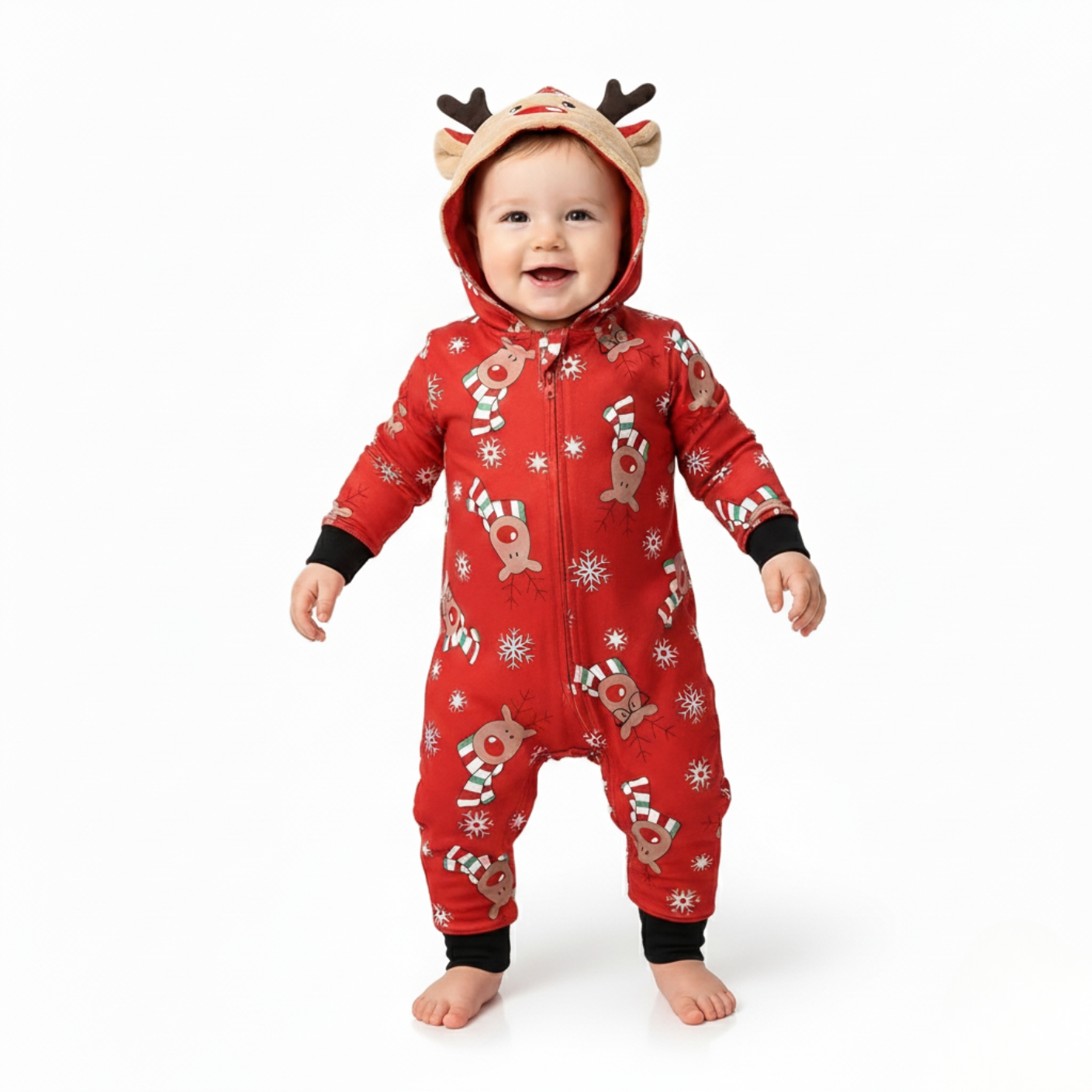 Reindeer Snowflake Family Matching Christmas Pajama Set