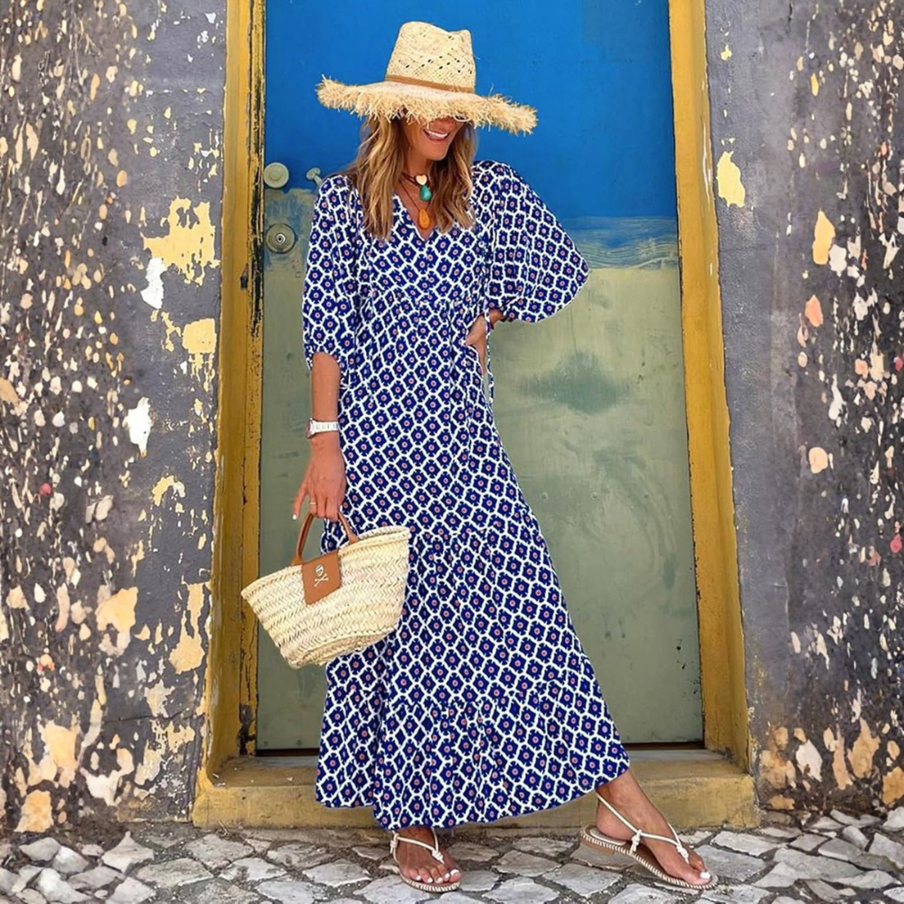 Loose And Fit Casual Summer Bohemian V Neck For Women