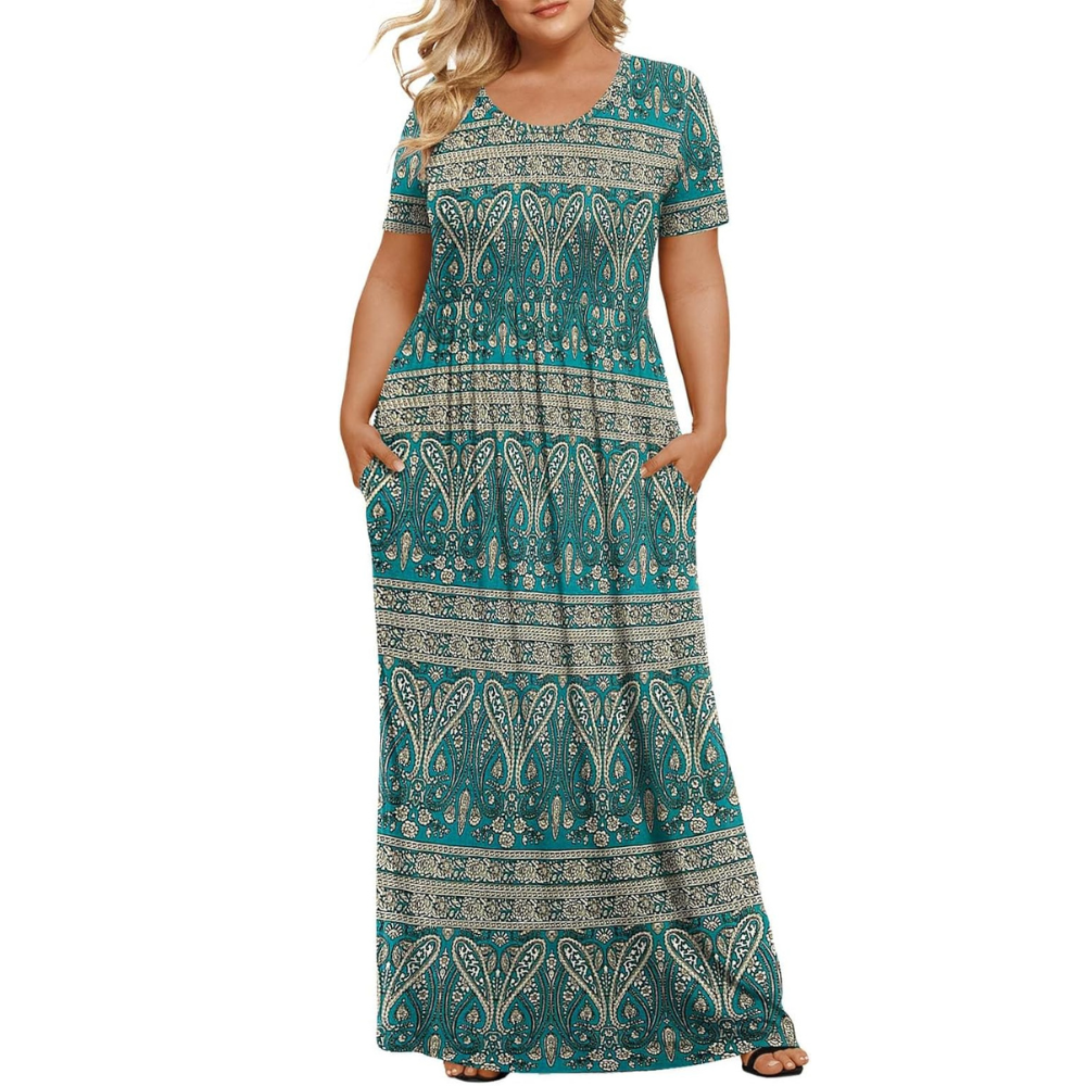 Summer And Short Sleeve Casual Maxi Dress Dresses For Women