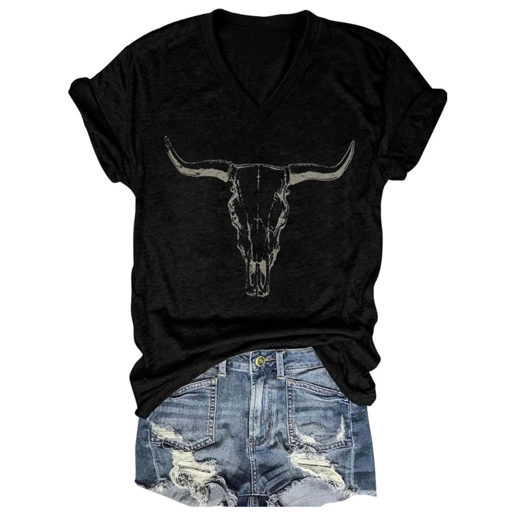 Casual Printed Short Sleeve T Shirt For Women
