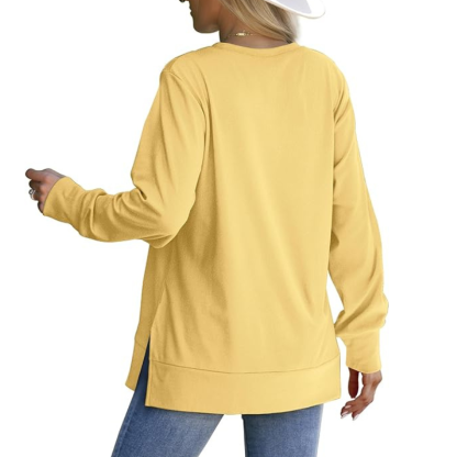 Sweatshirt For Women Side Split Fall Fashion