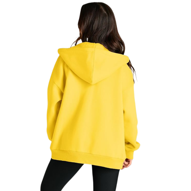 Womens Drawstring Zip Up Cute Hoodies Fall Jacket Oversized 