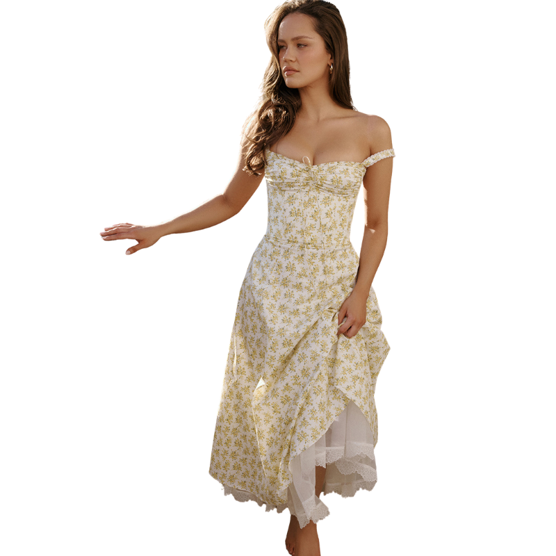 Peony Floral Printed Design Sundress