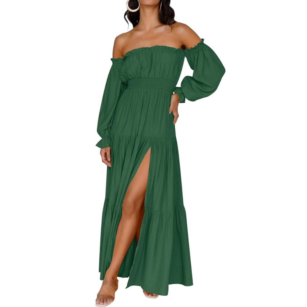 A Line Maxi Dress Dresses Off Shoulder Boho For Women