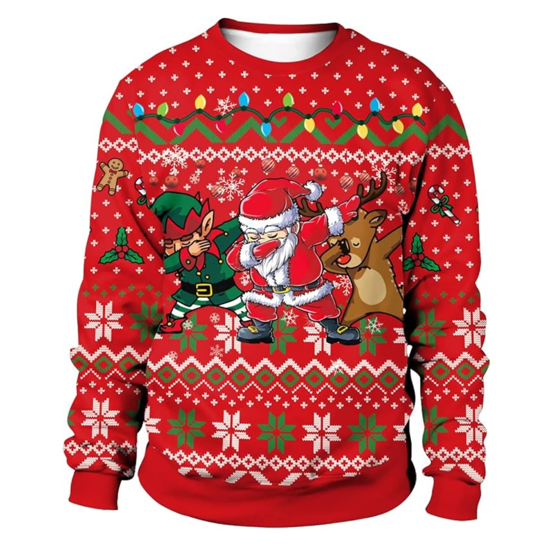 Funny 3D Print Christmas Ugly Sweater For Men And Women