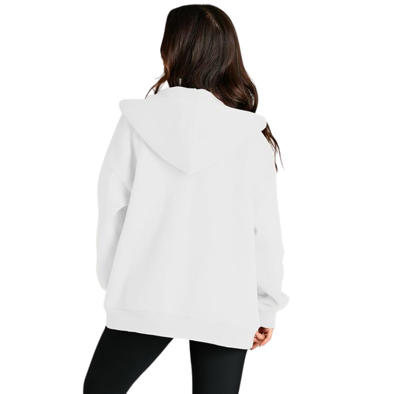 Womens Drawstring Zip Up Cute Hoodies Fall Jacket Oversized 