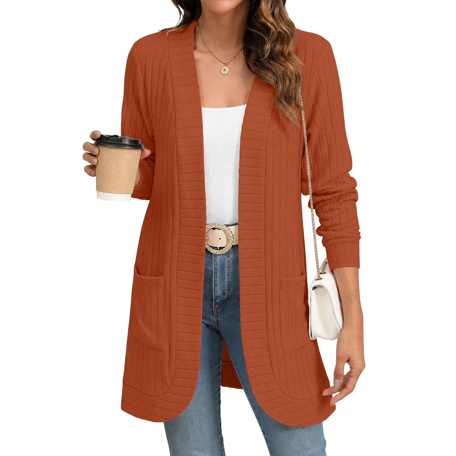 Soft Loose Fit Cardigan With Pockets For Women