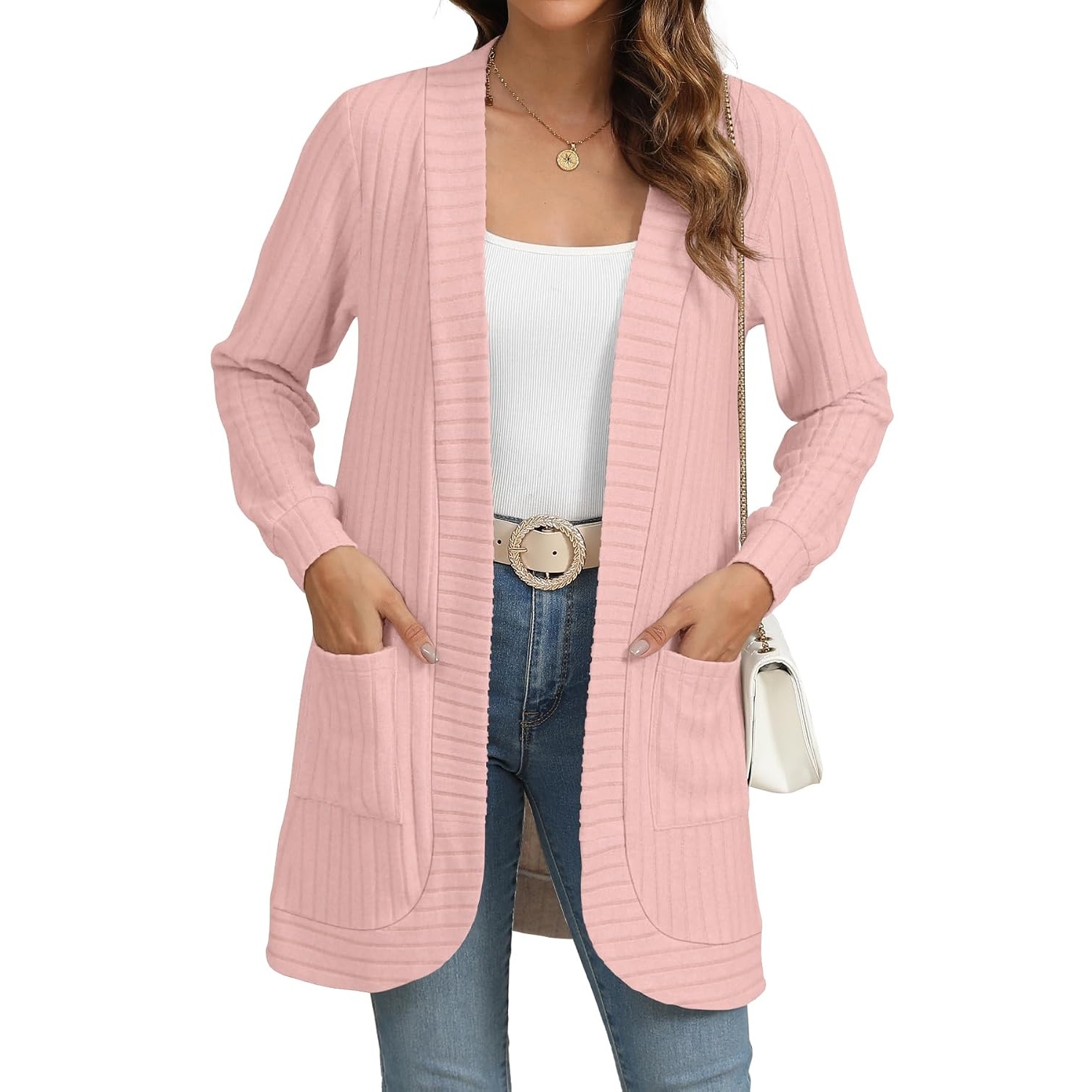 Soft Loose Fit Cardigan With Pockets For Women