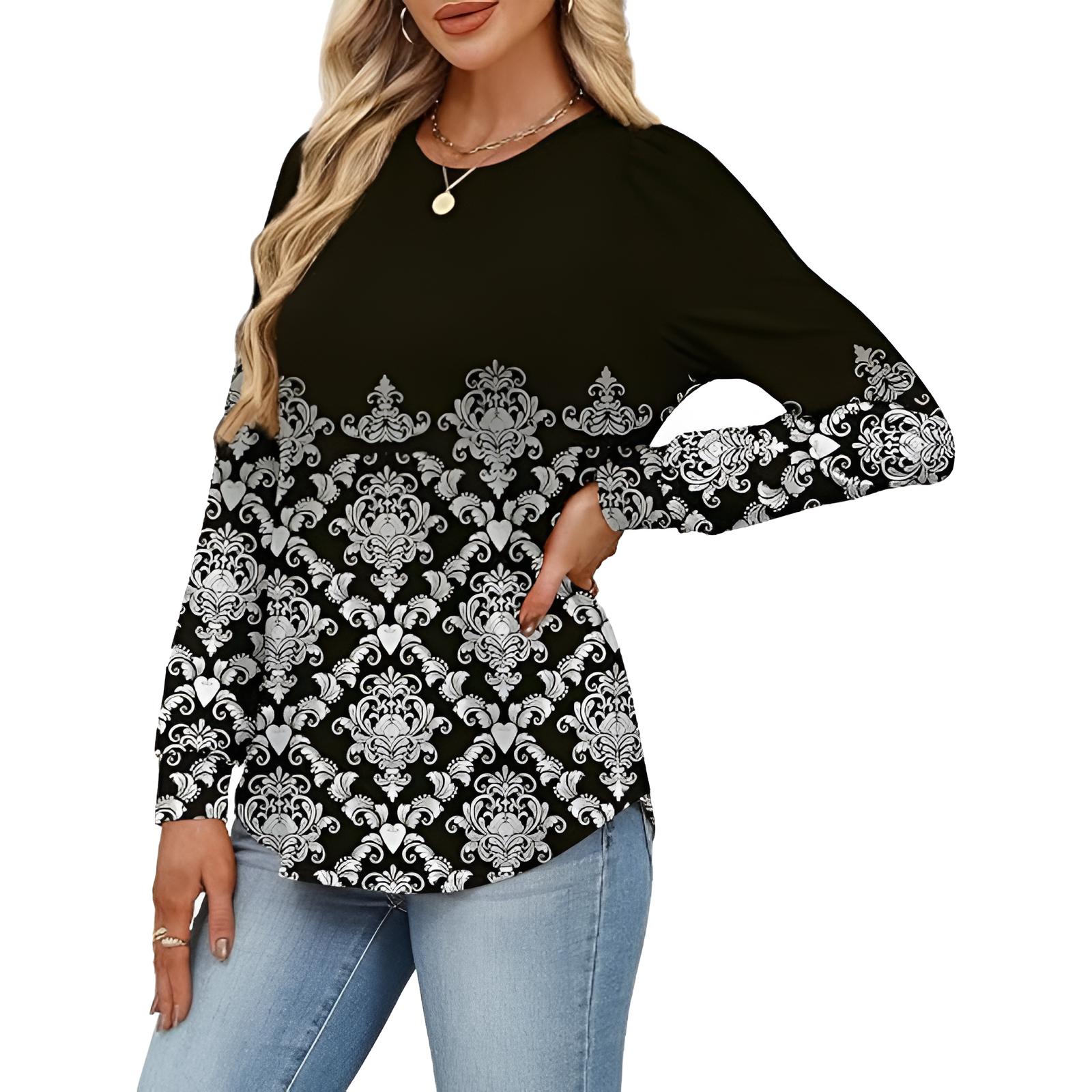 Long Sleeve Tunic Top For Fall Season 
