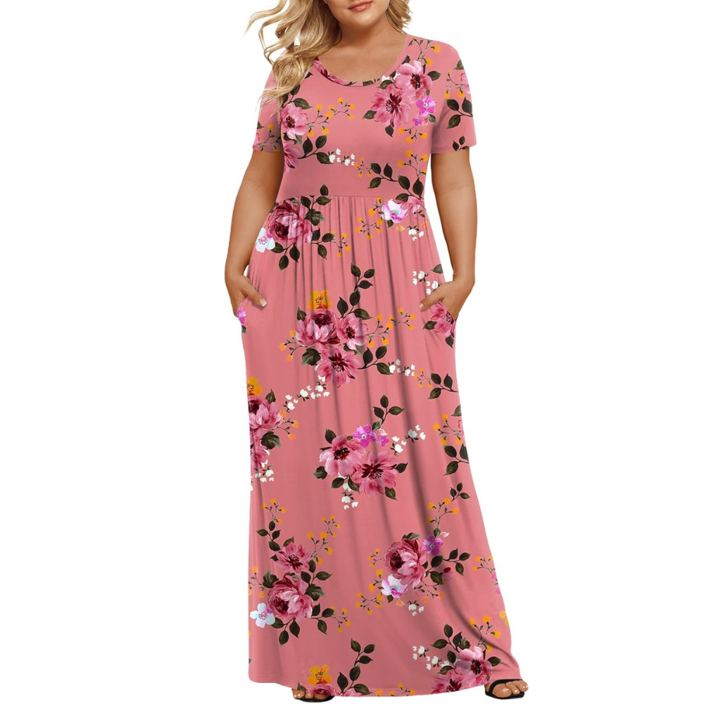 Summer And Short Sleeve Casual Maxi Dress Dresses For Women