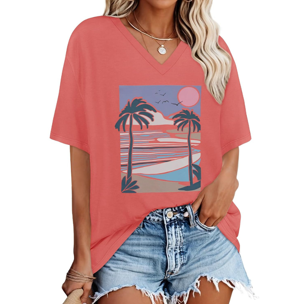 Oversized Loose Summer Short Sleeve T Shirts For Women