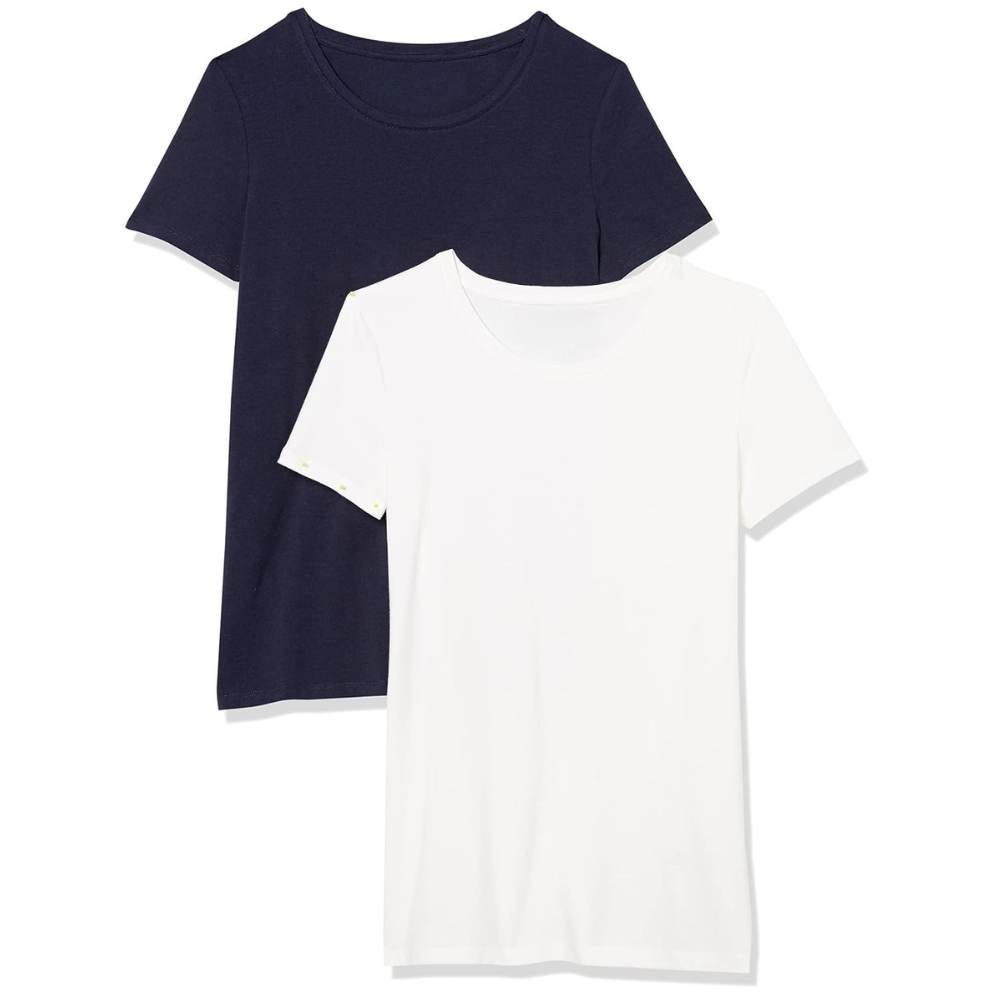Pack Of 2 Short Sleeve Crewneck T Shirts For Women