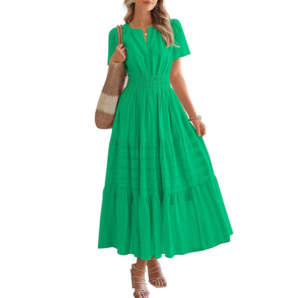 Summer Casual Boho Beach Dress With Pockets For Women
