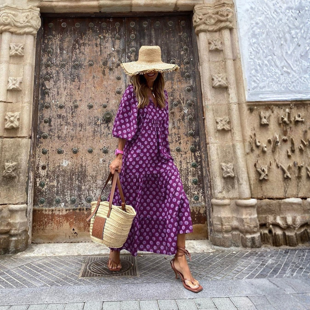 Loose And Fit Casual Summer Bohemian V Neck For Women