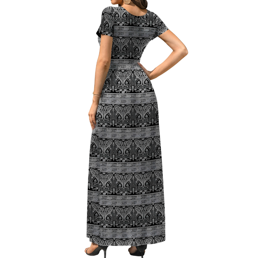 Casual Long Sleeve Maxi Pockets Dress For Women