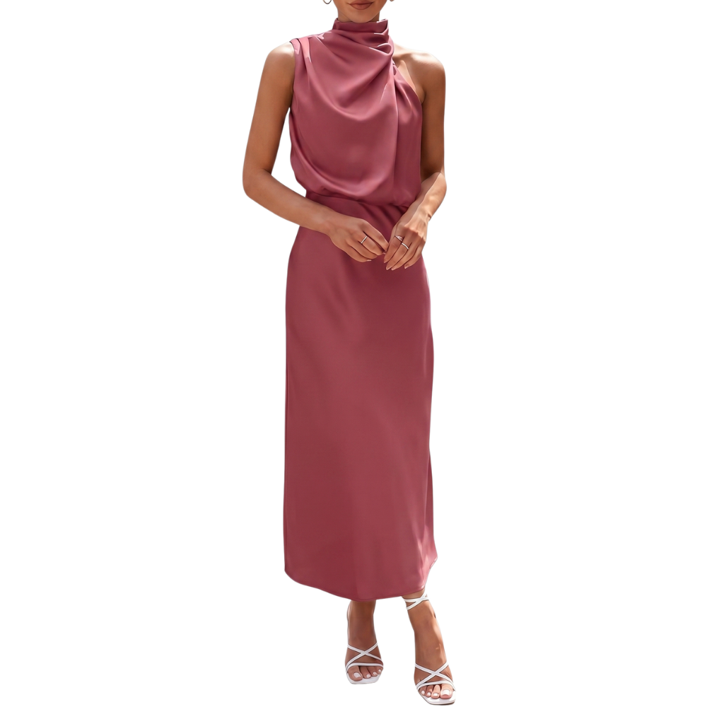 Summer Satin Sleeveless Maxi Dresses