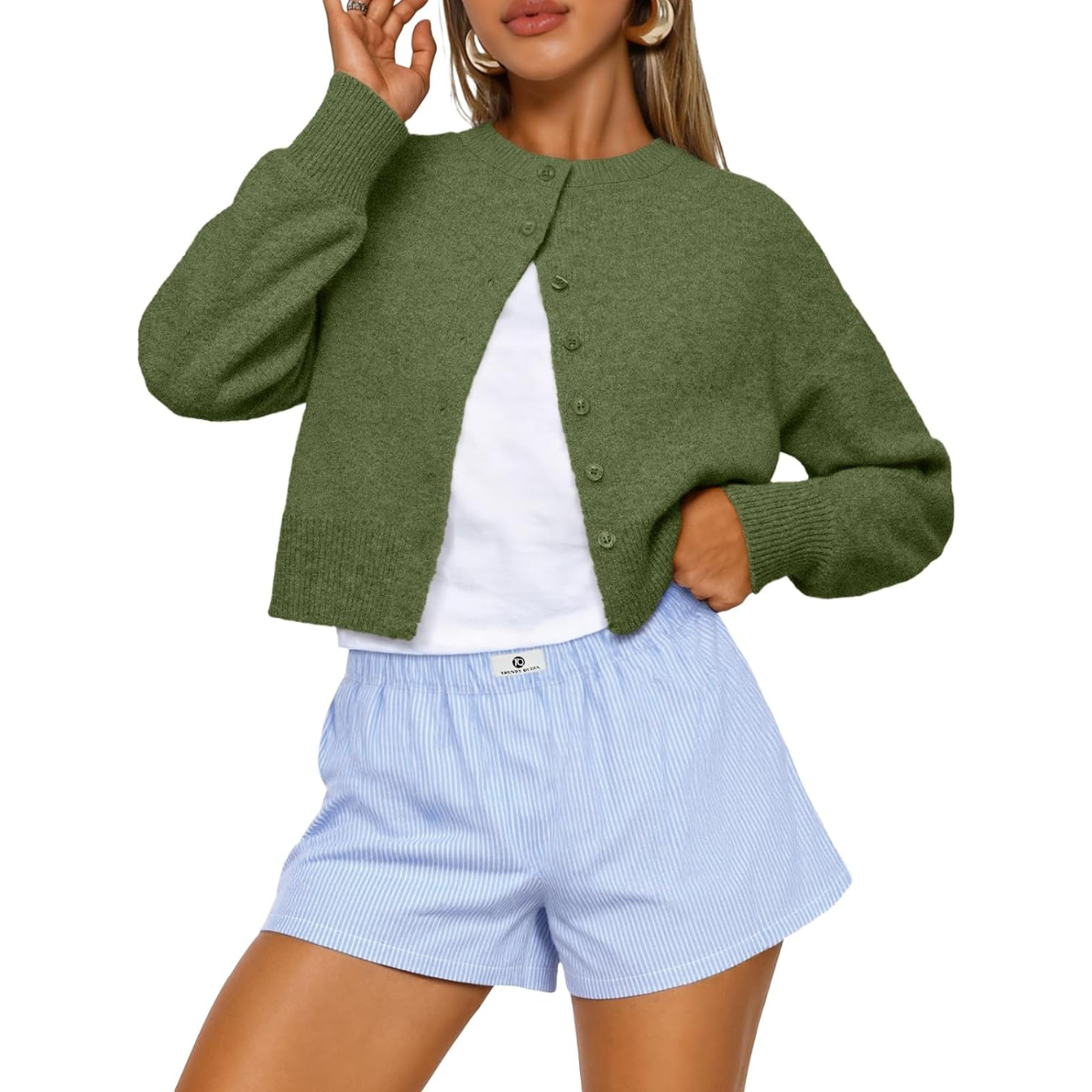 Casual Button Down Knit Sweater For Women