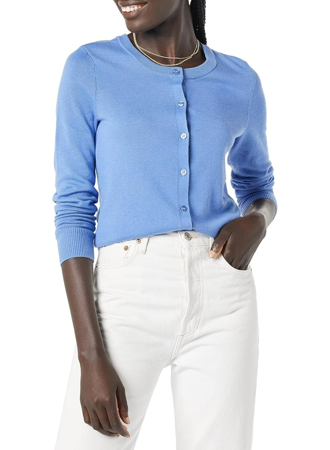 The Lightweight Cardigan with a Clean Buttoned Front