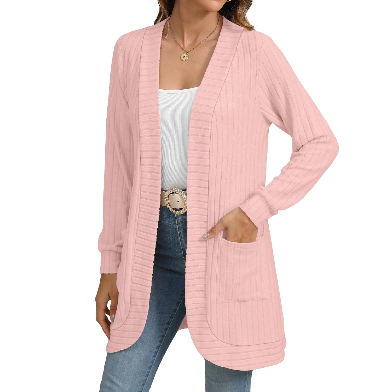 Soft Loose Fit Cardigan With Pockets For Women