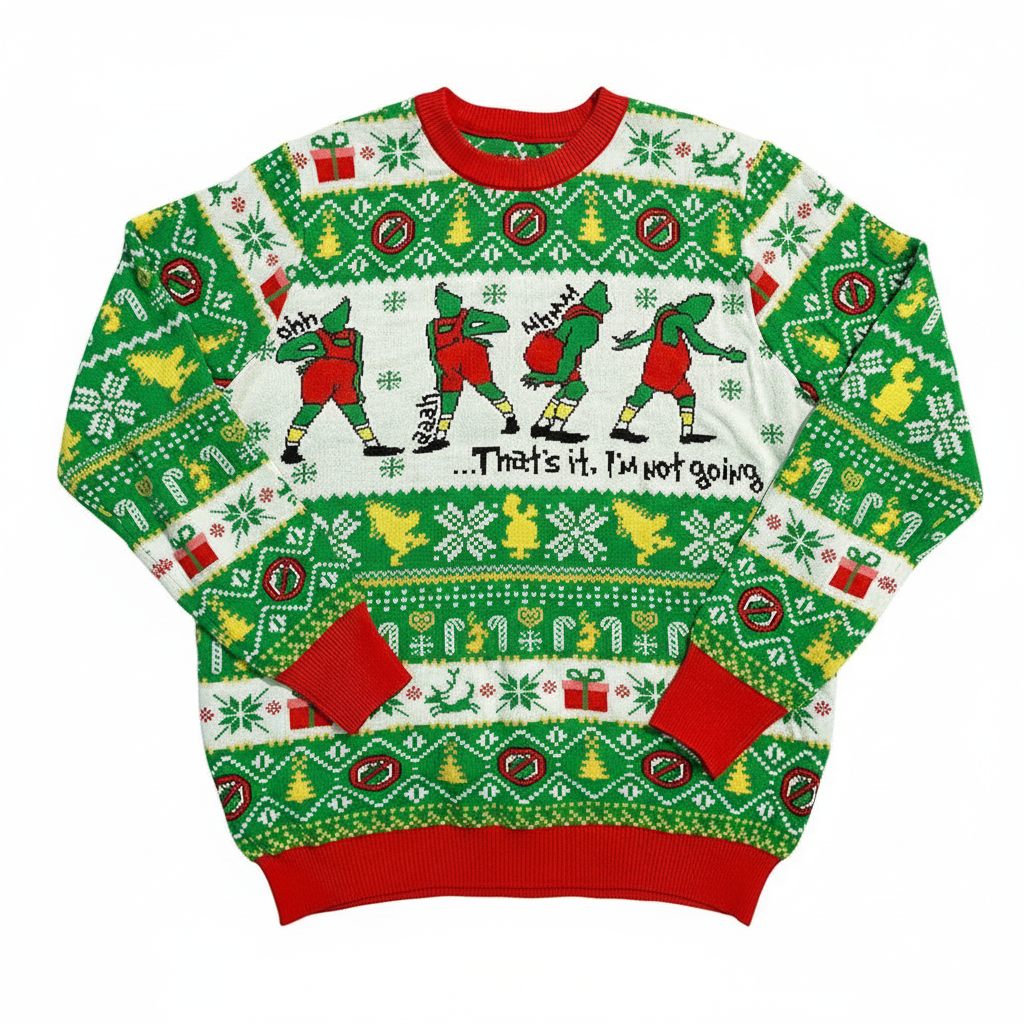 Festive Design Knitted Ugly Christmas Sweater For Women