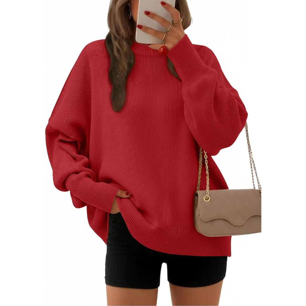 Oversized Batwing Sleeve Pullover Sweaters