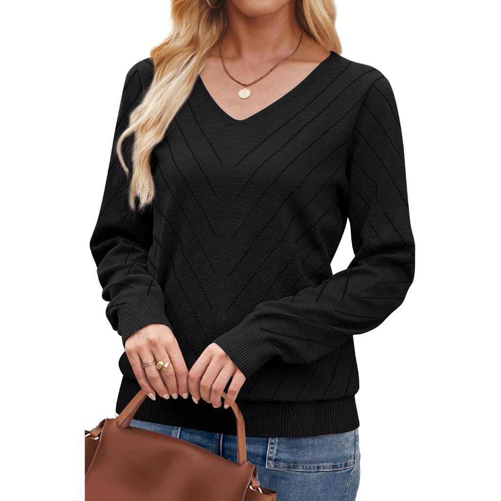 Casual Knit Long Sleeve Lightweight Sweater 