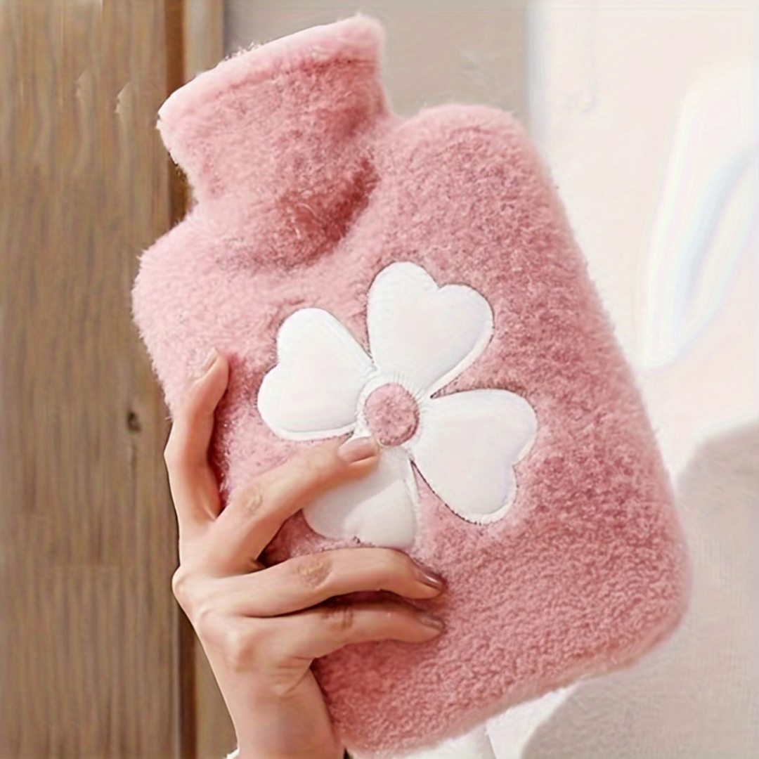 Portable Hot Water Bag With Soft Fleece Cover