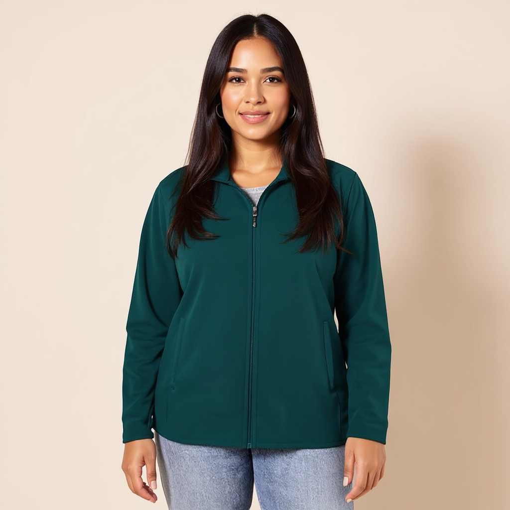 Classic Fit Full Zip Polar Fleece Jacket For Women