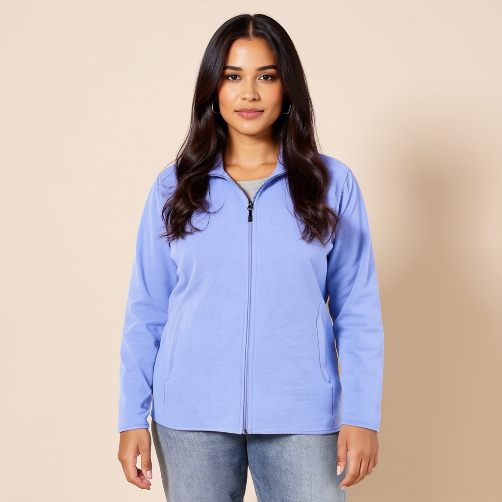 Classic Fit Full Zip Polar Fleece Jacket For Women