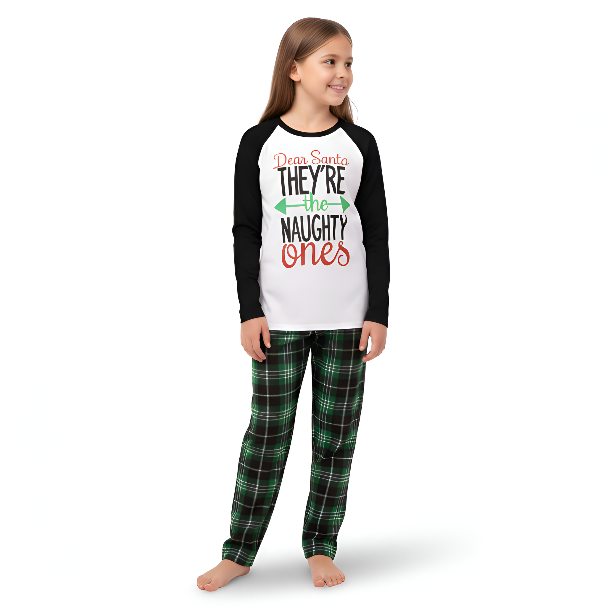 All Over Print Christmas Letter Design Family Pajamas
