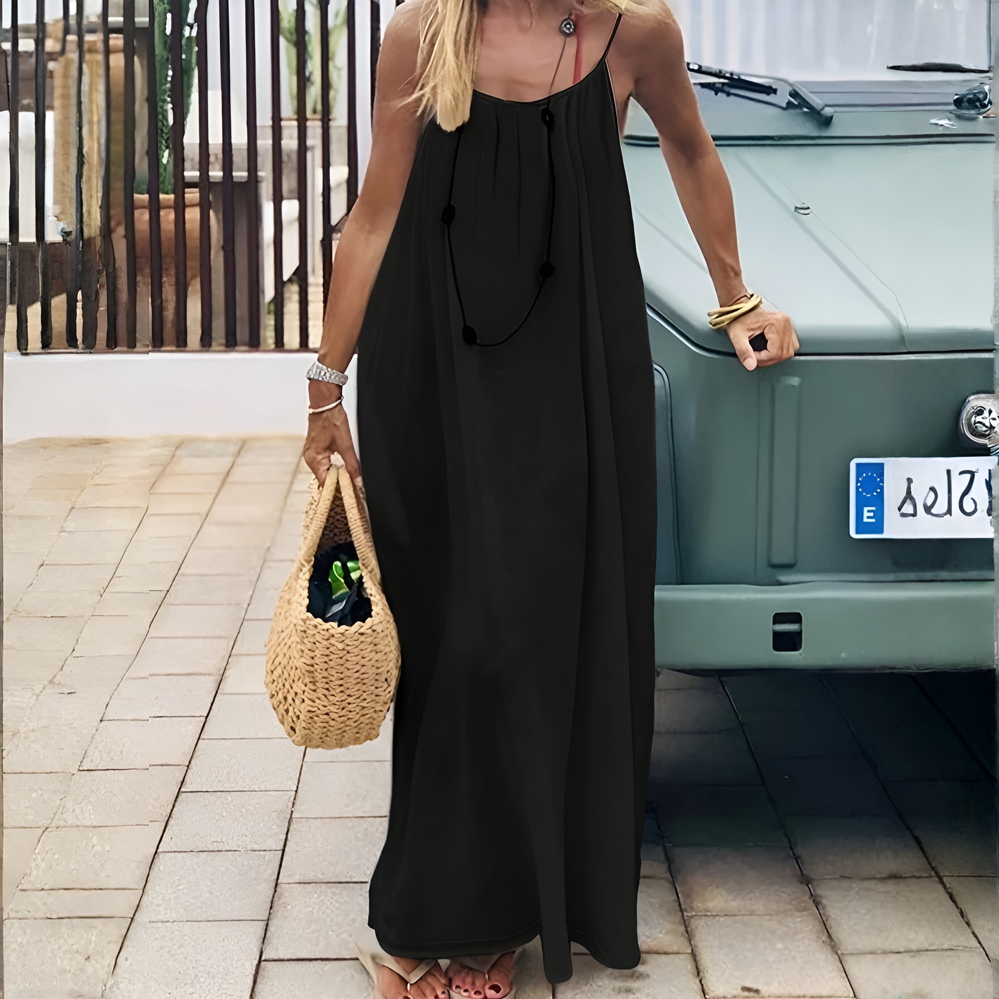 Backless Cami Dress With Adjustable Straps For Women