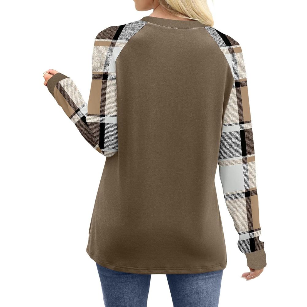 Long Sleeve Shirts for Women Color Tops Casual Crewneck Basic Tees