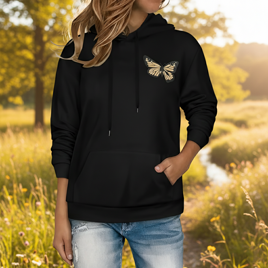 Casual Loose Fit Hoodies With Pullover Style And Drawstring For Women