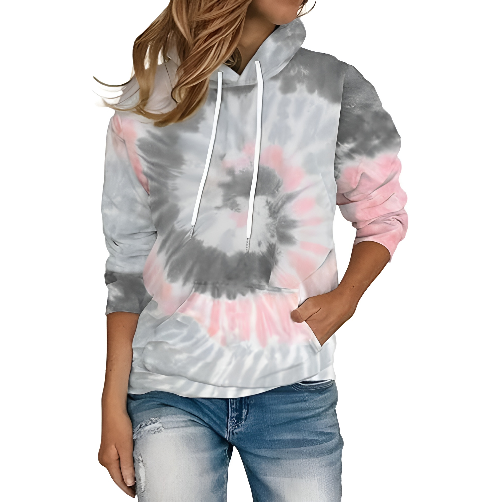Casual Loose Fit Hoodies With Pullover Style And Drawstring For Women
