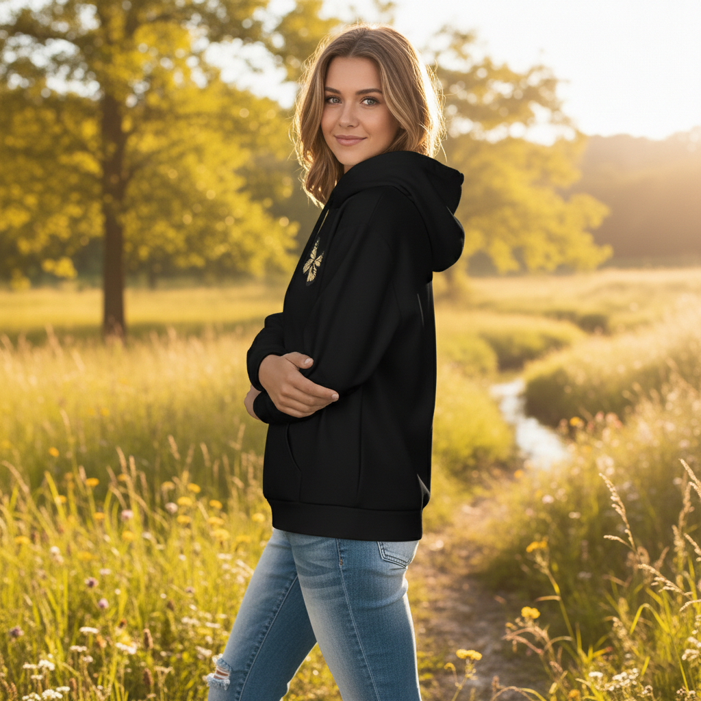 Casual Loose Fit Hoodies With Pullover Style And Drawstring For Women