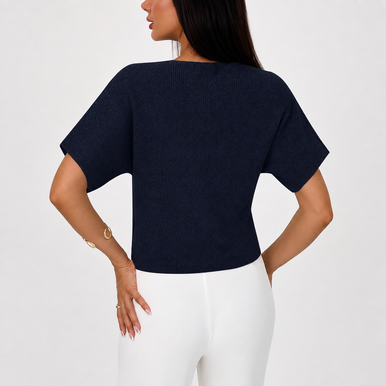 Casual Button Down Slim Fit Knit Top For Women