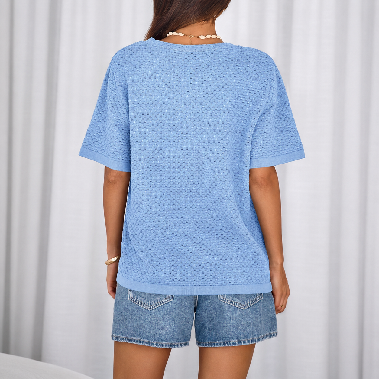 Casual Short Sleeve Crochet Knit Cardigan For Women