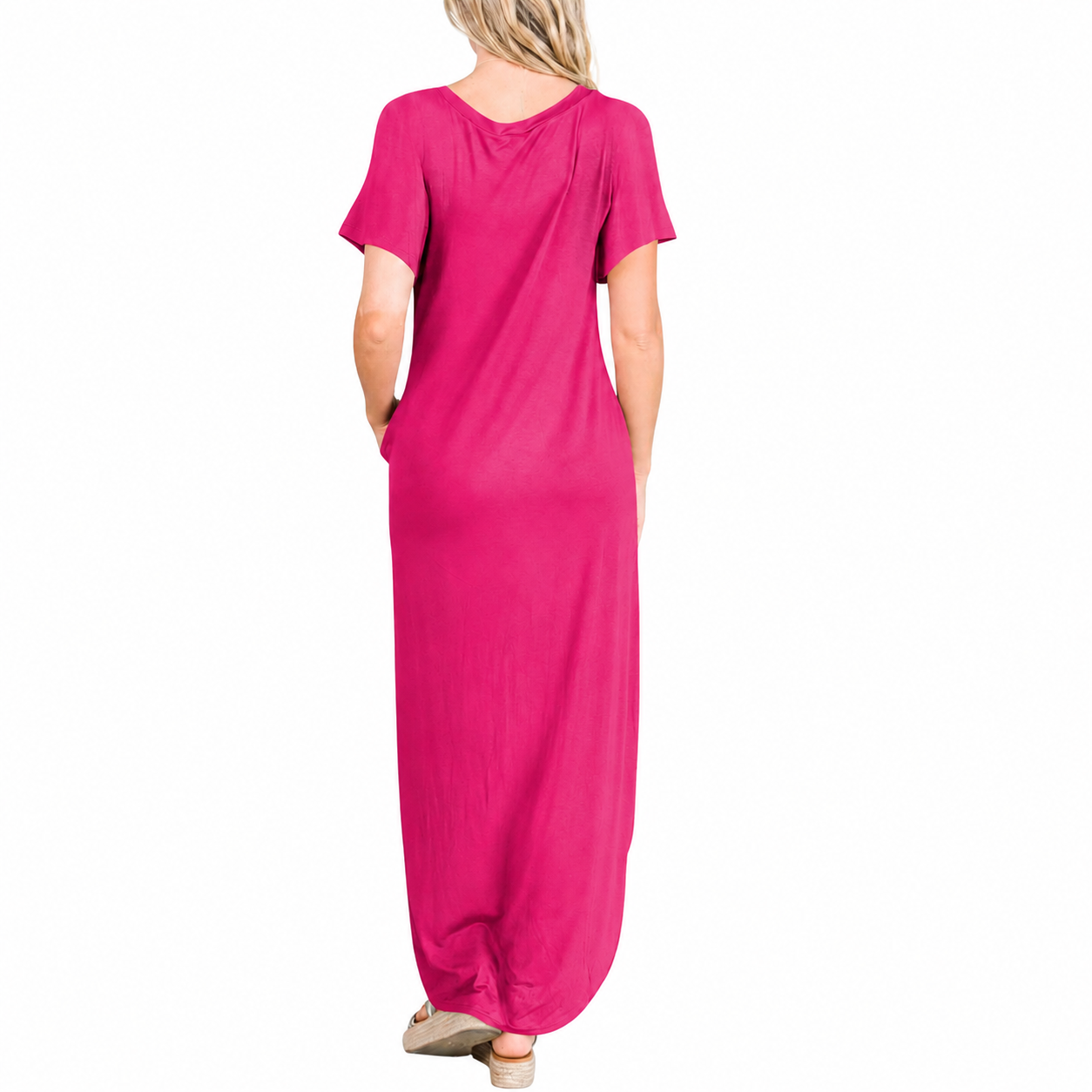 Casual Maxi Short Sleeve Sundress Dress For Women