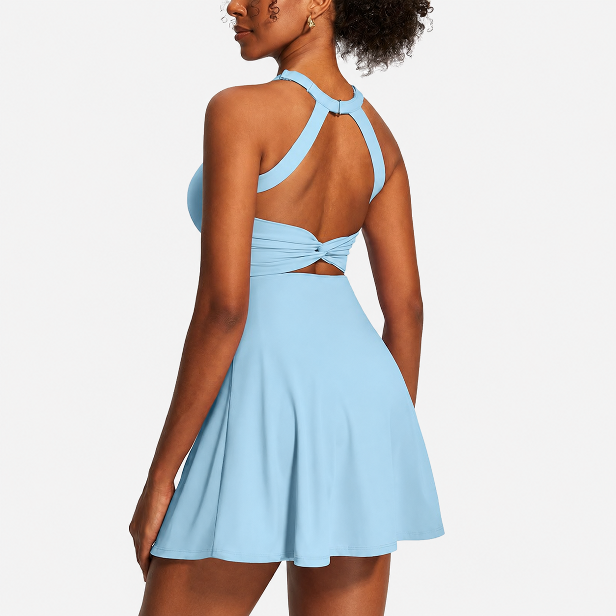 Summer Athletic Tennis Built In Shorts Bra Dress For Women