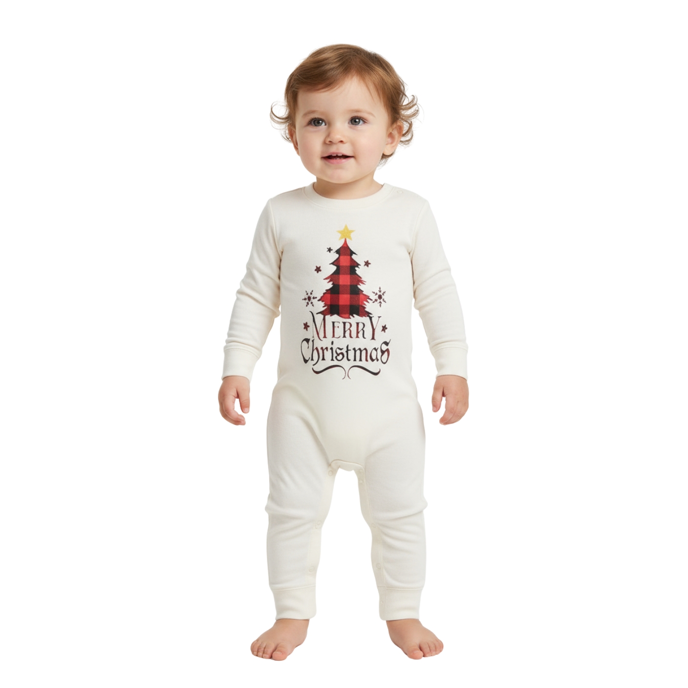 Christmas All Over Print Matching Family Pajama Set With Dog Outfit