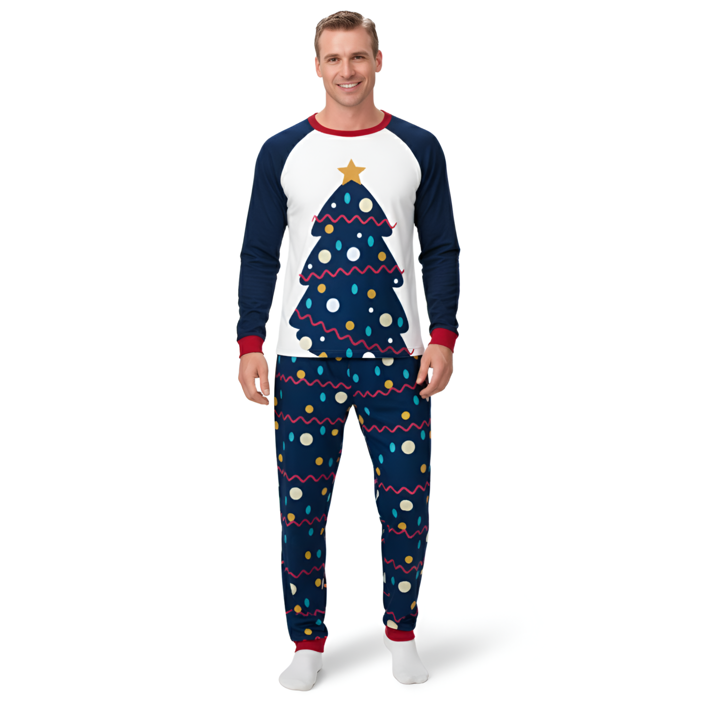 Christmas Family Matching Pajama Sets with Festive Print