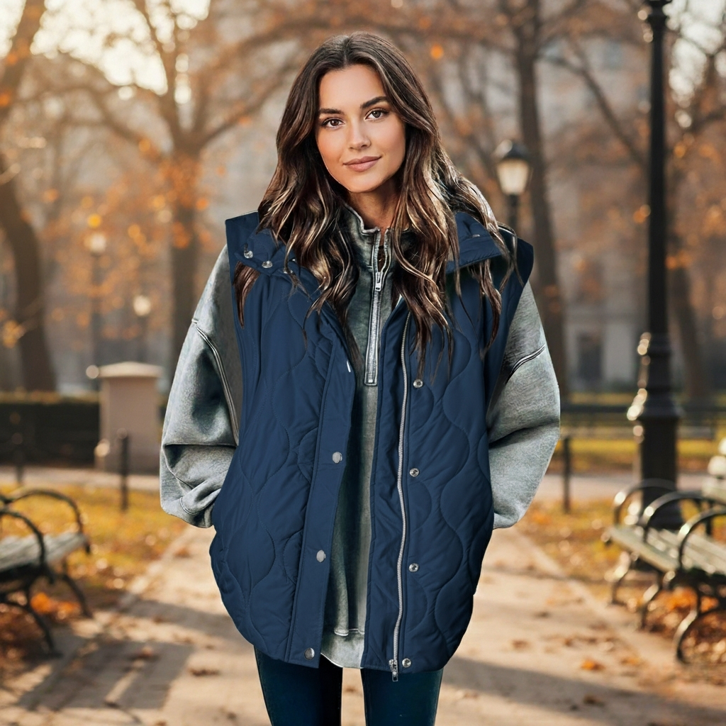 Cropped Puffer Vest for Women