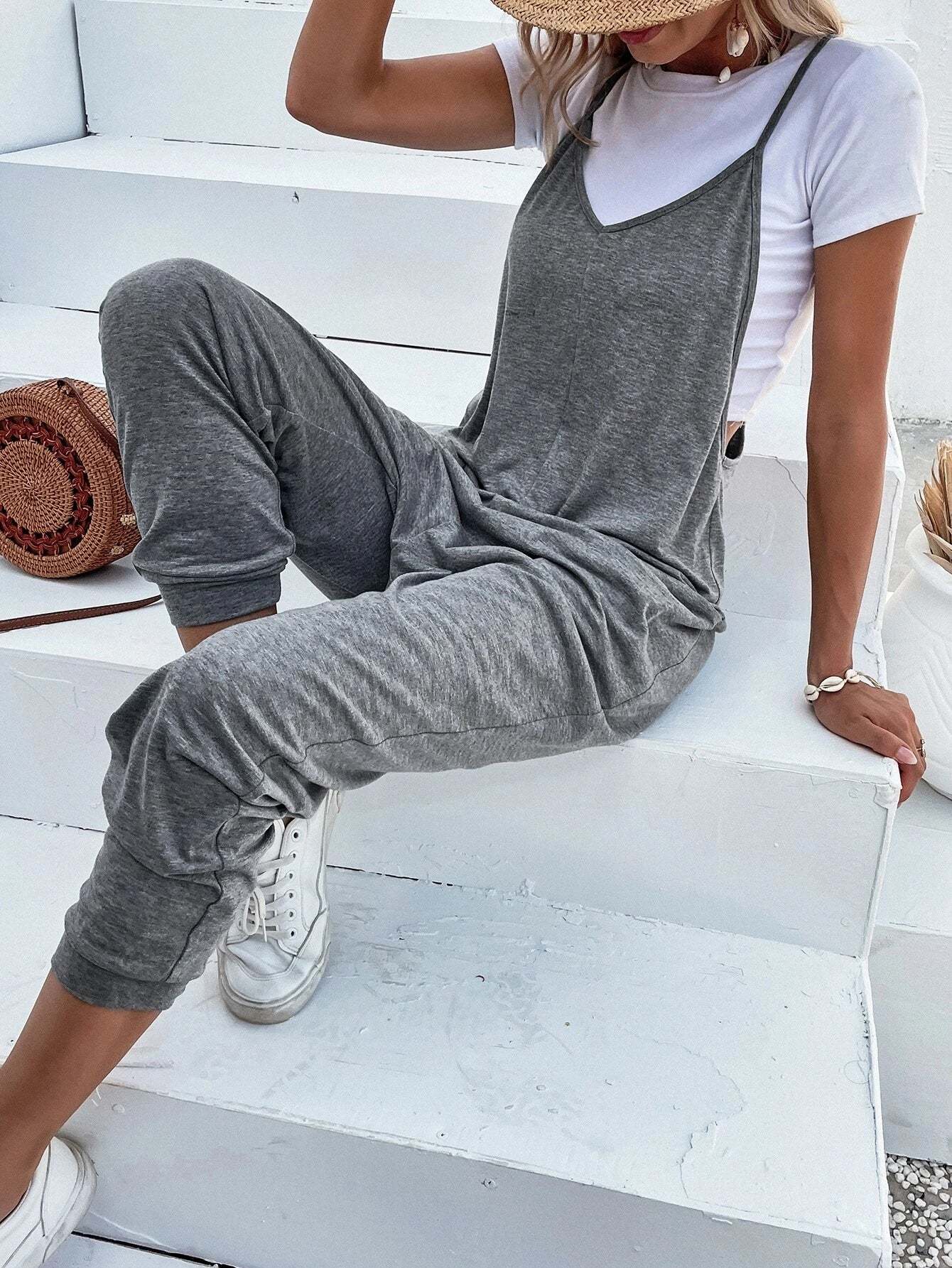 Dual Pocket Cami Jumpsuits