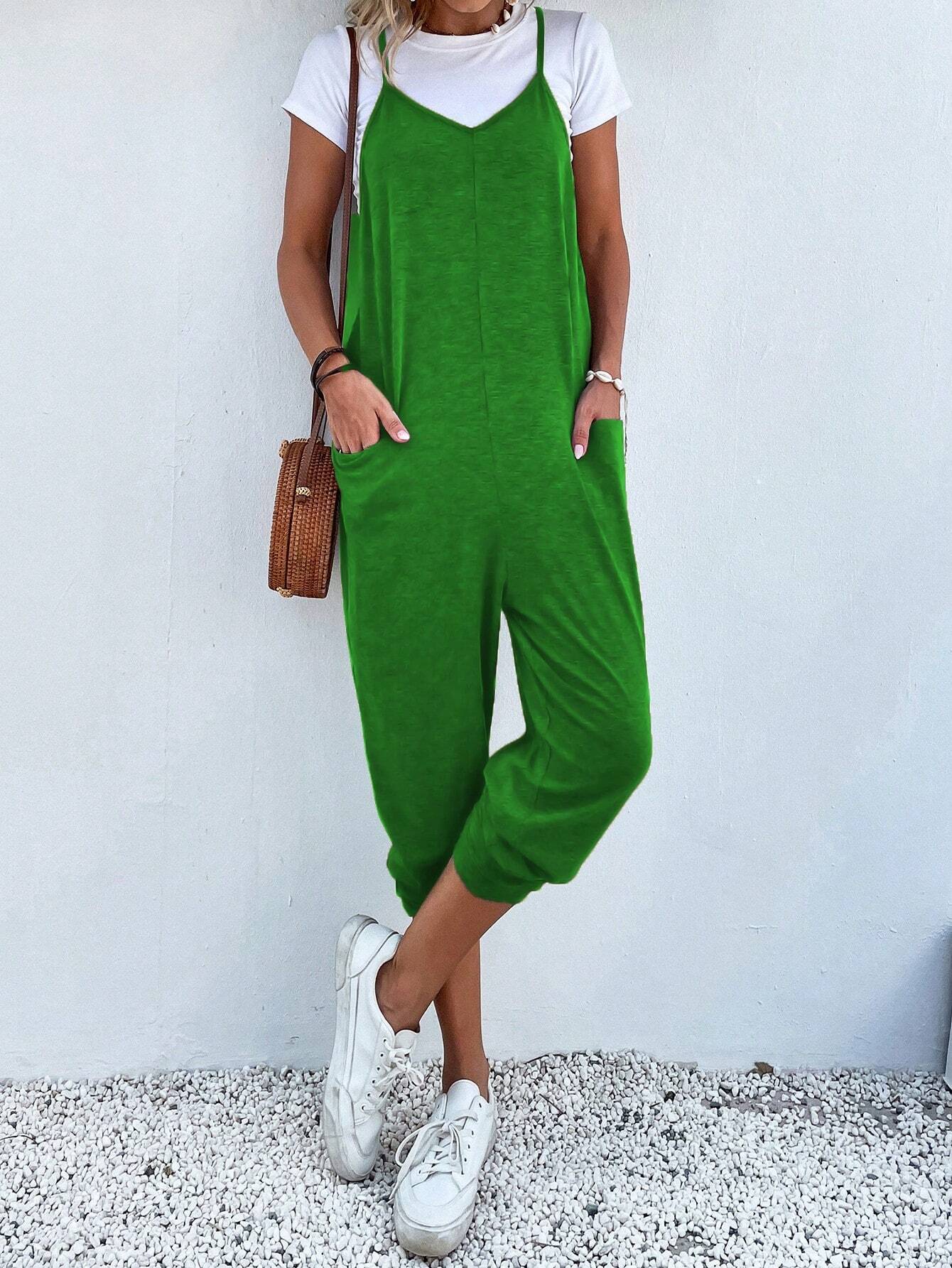 Dual Pocket Cami Jumpsuits