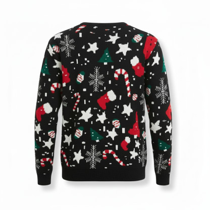 Ugly Christmas Sweater With Santa Design Print