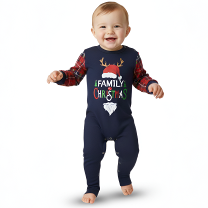 Family Christmas Santa and Reindeer Design Matching Pajama Sets