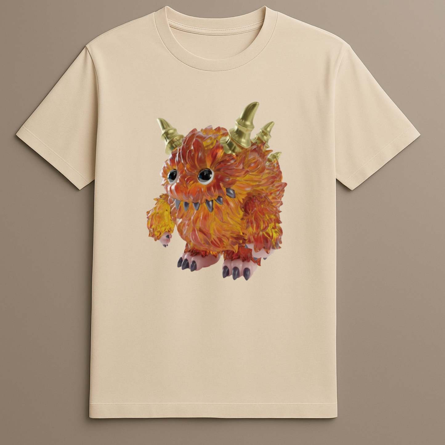 Horned flame creature