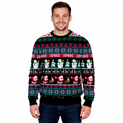 Funny 3D Print Christmas Ugly Sweater For Men And Women