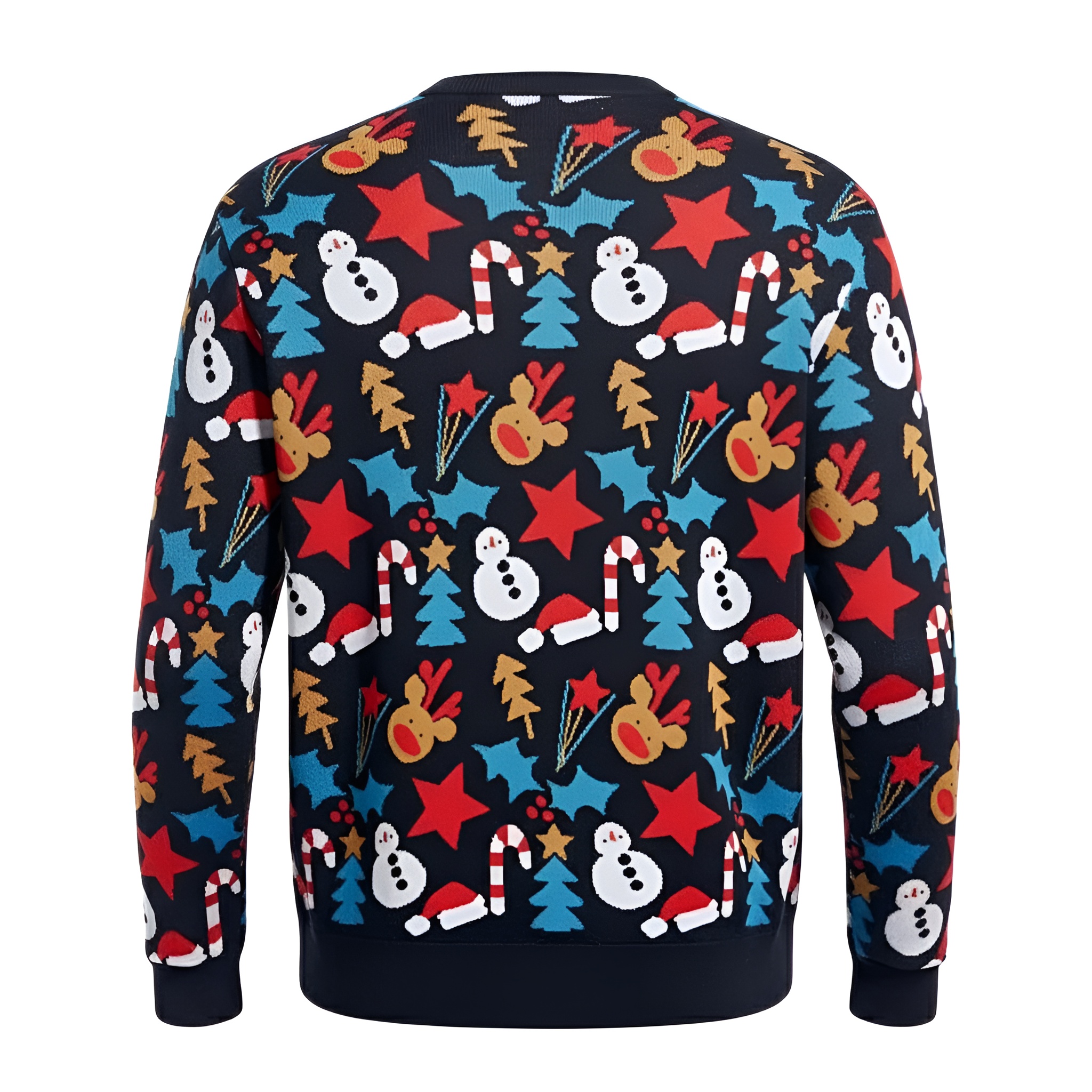 Ugly Christmas Sweater For Men With Rudolph Reindeer Design