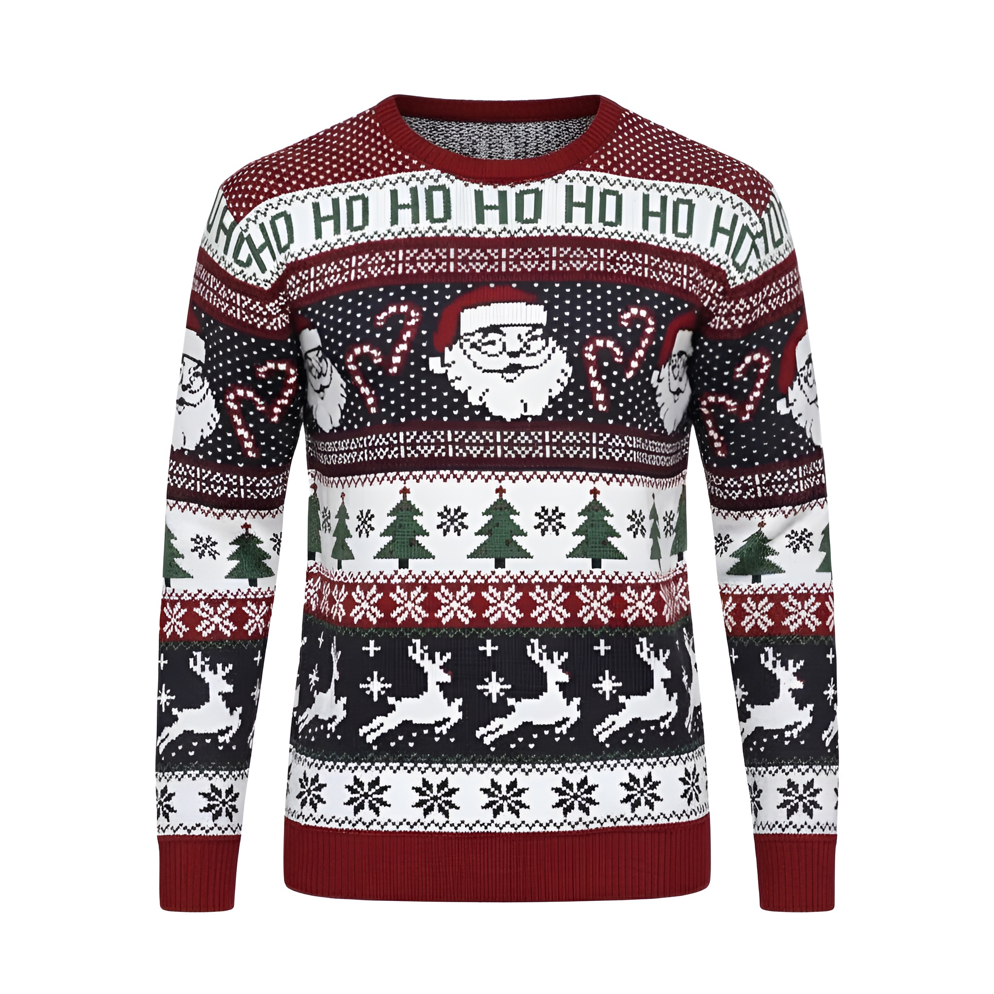 Ugly Christmas Sweater For Men With Rudolph Reindeer Design